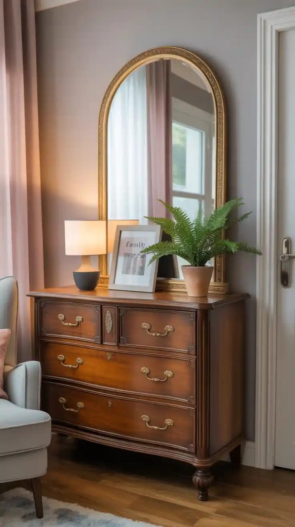 Hanging jewelry organizer behind door with hooks and pockets