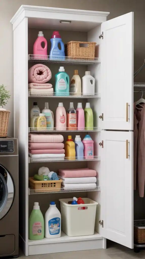 Over-the-door mirror with hidden storage shelves