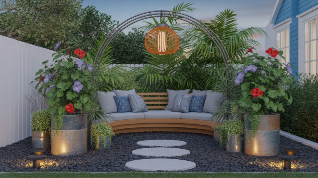 Fairy lights canopy creating magical reading nook