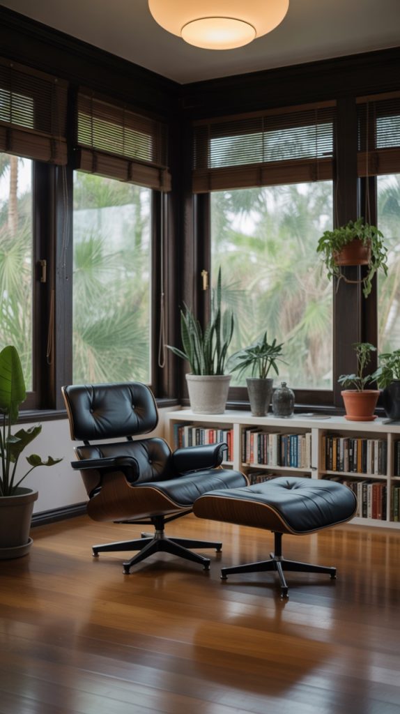 Family-friendly library with colorful kids’ corner