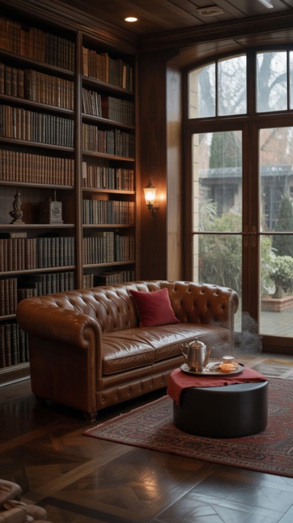 Organized home library with smart storage ideas