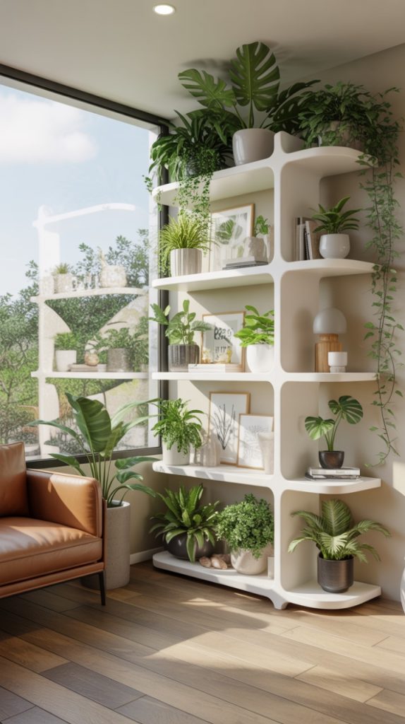 Modern home styled with sustainable indoor plants
