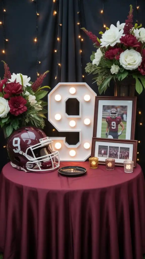 Cultural-inspired senior table with traditional décor