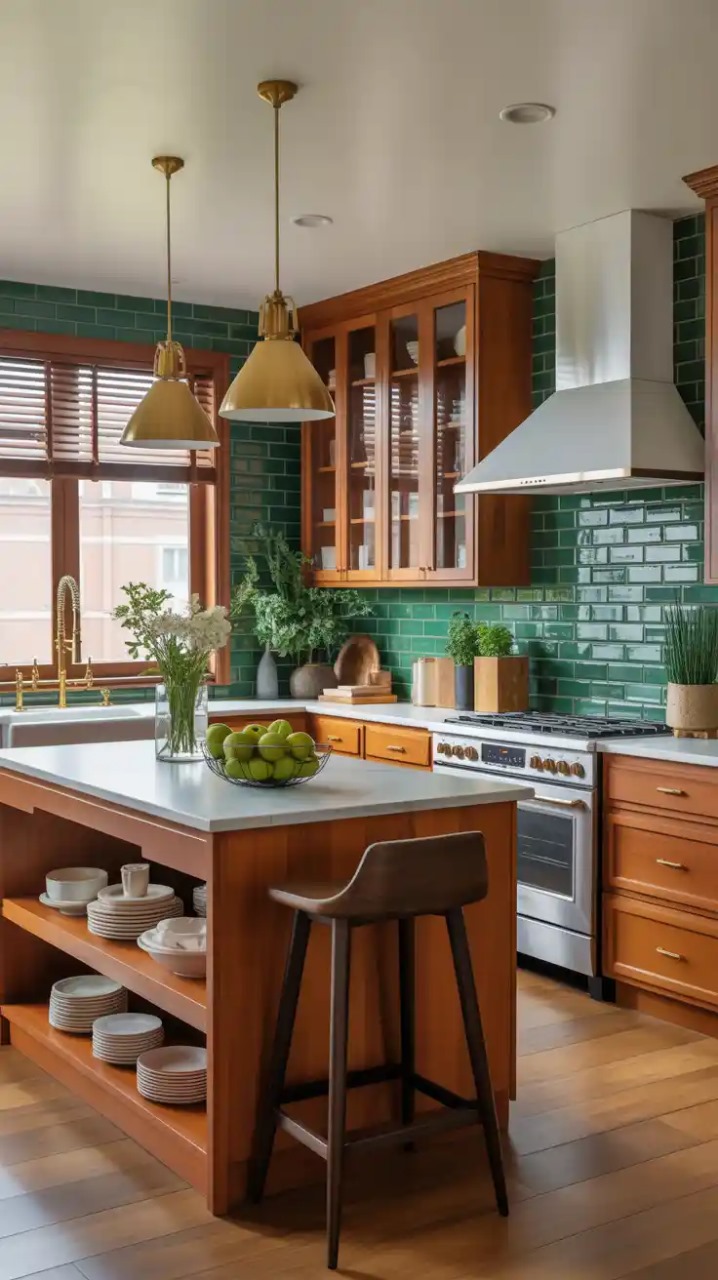 Contemporary L-shaped kitchen with integrated appliances