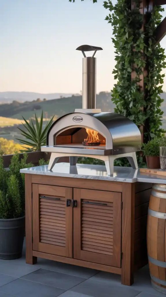 Stainless steel outdoor grill with affordable accessories