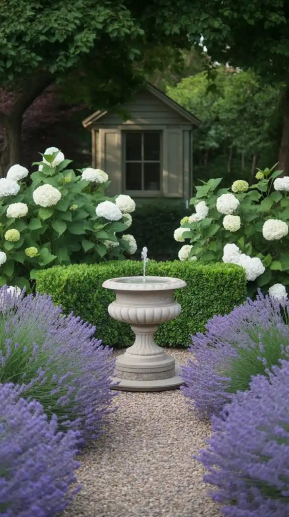 Upcycled plates half-buried as quirky garden edging