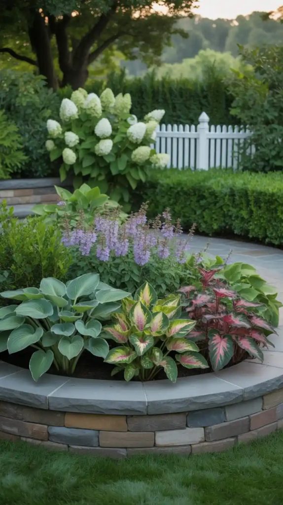 DIY pallet wood strips used as garden border