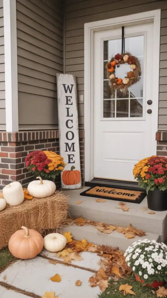 cozy small porch seating with rocking chair