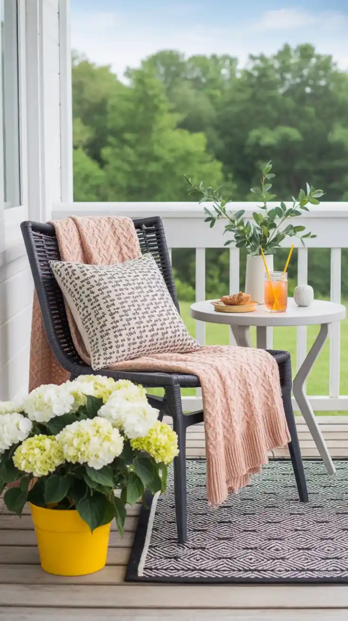 outdoor curtains adding privacy to porch