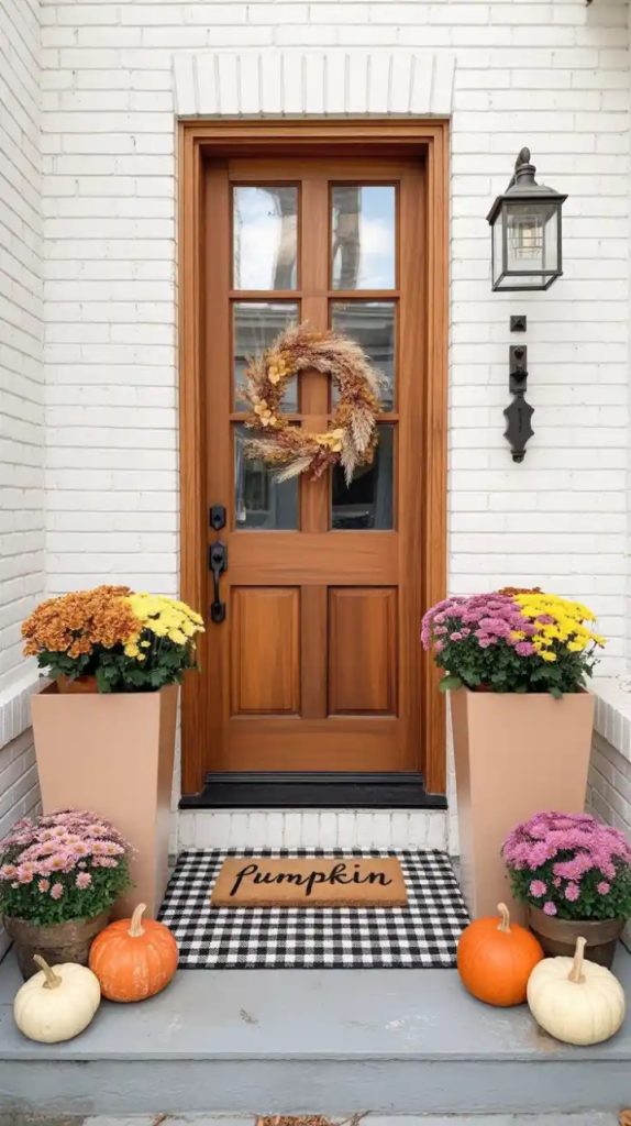 stylish welcome mat for small porch entryway