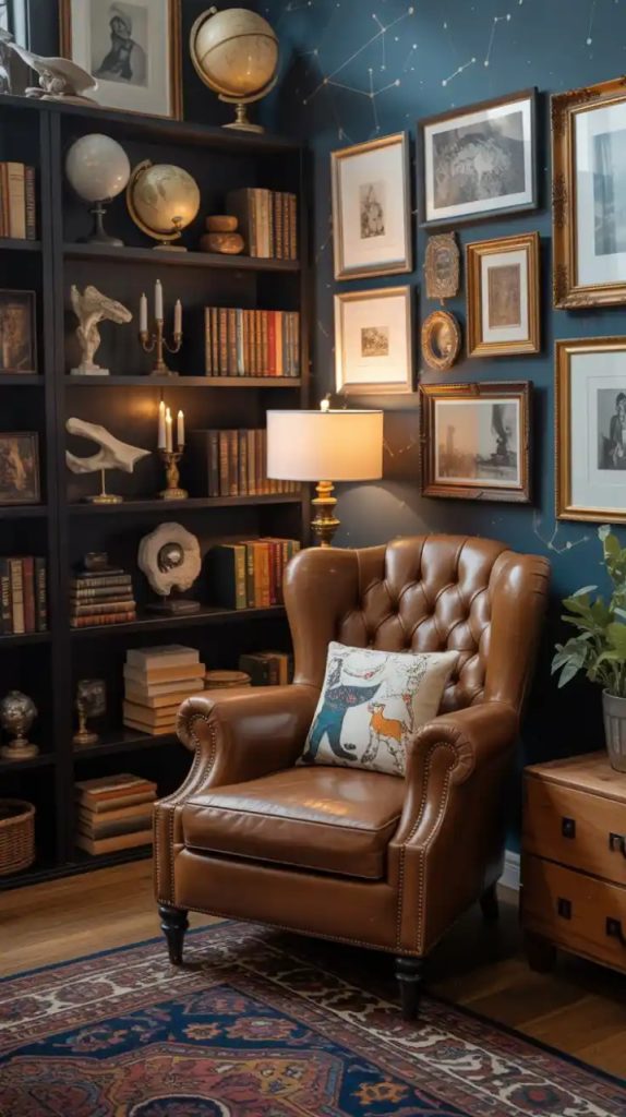 Indoor plants adding freshness to a cozy TV room