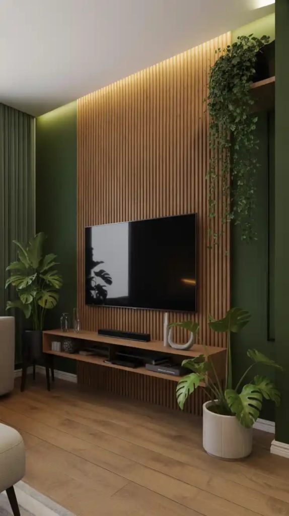 Home theater style TV room with recliners