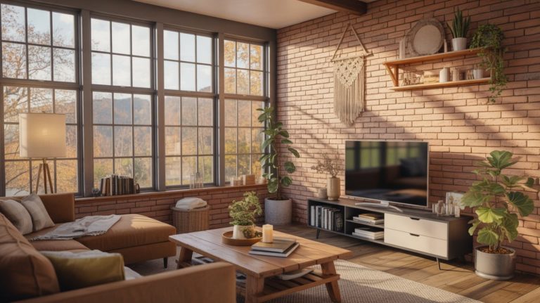 Family enjoying a cozy TV room movie night