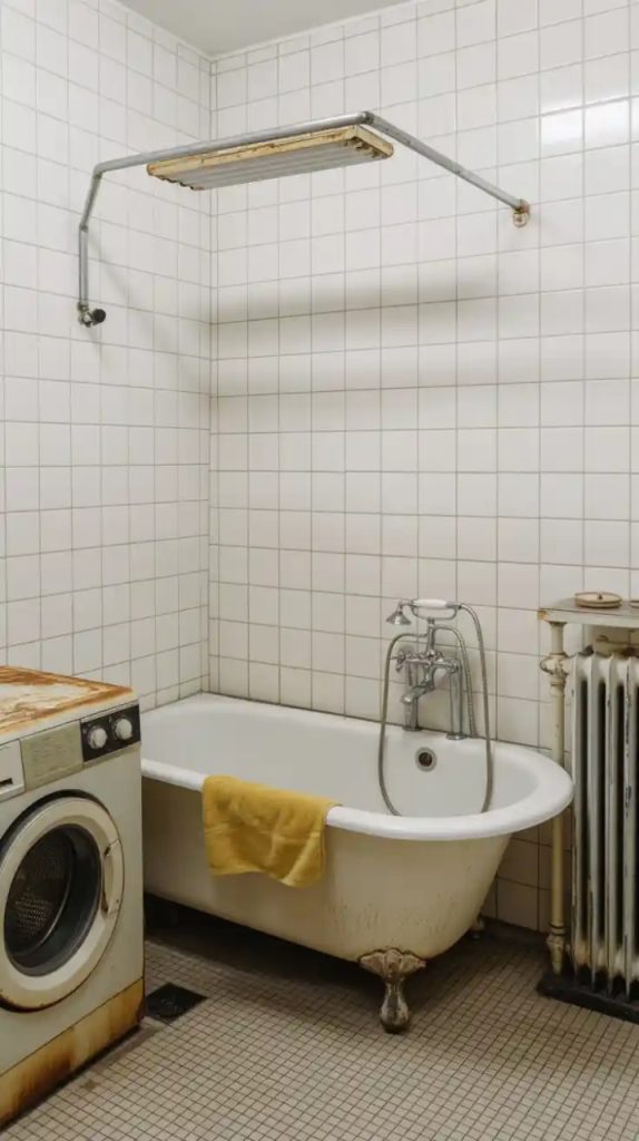 Elegant bathroom flooring with patterned tiles