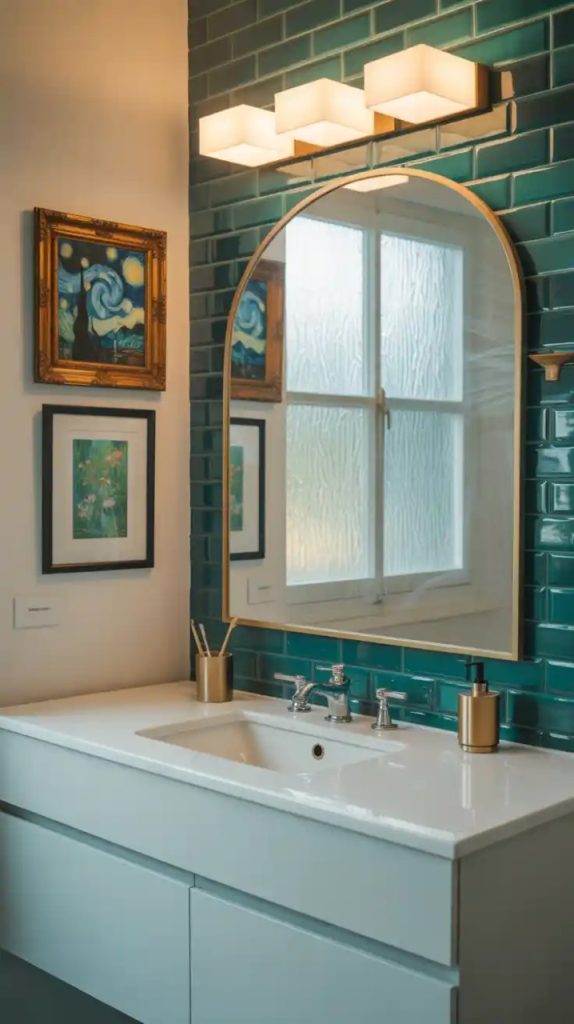 Emerald green bathroom ideas