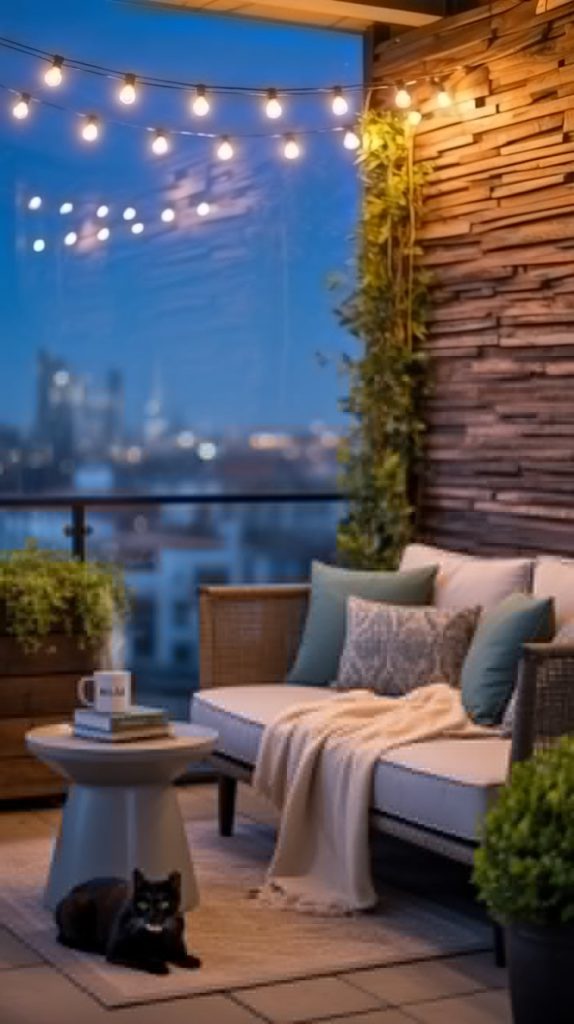 Upcycled balcony planters made from tins