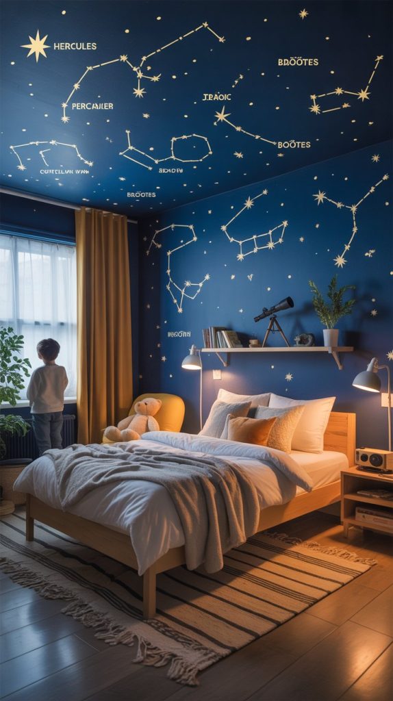 Rocket shaped bedside lamp toddler bedroom decor