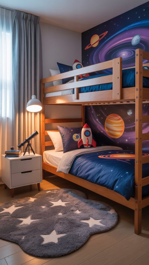 DIY galaxy jars space bedroom decor for toddlers