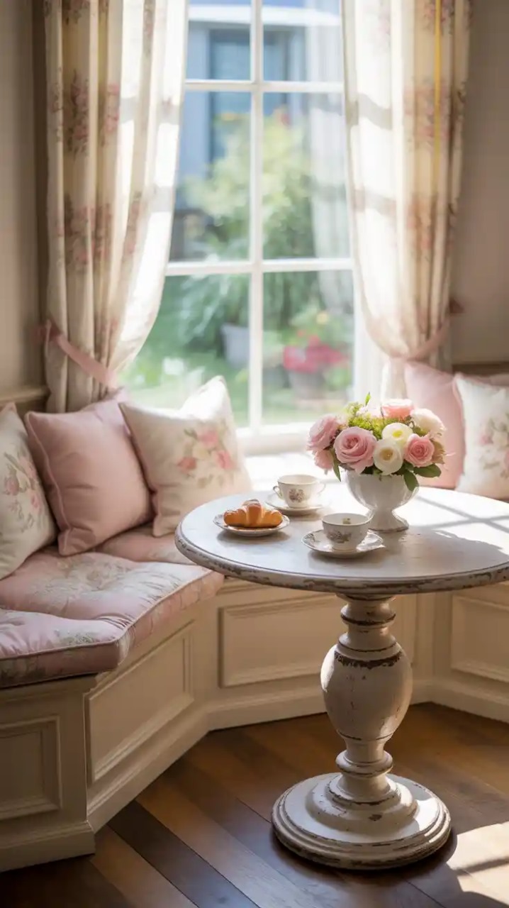 Small dining room with round table