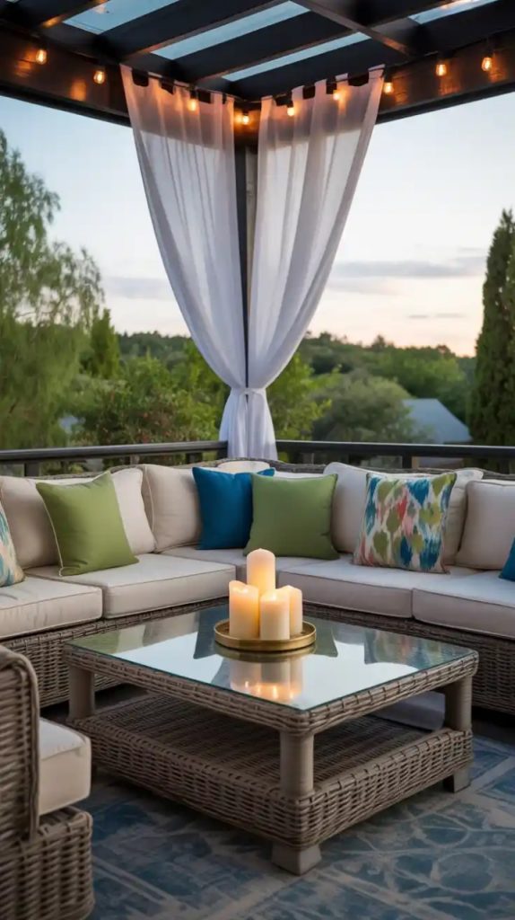 Warm lighting with Moroccan lanterns in bedroom