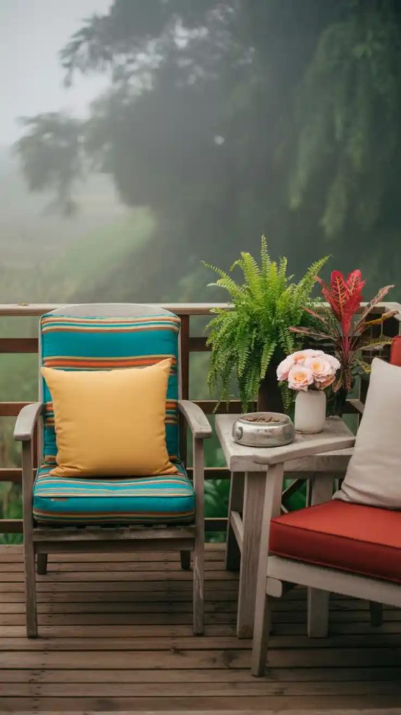 Modern bench with hidden patio storage