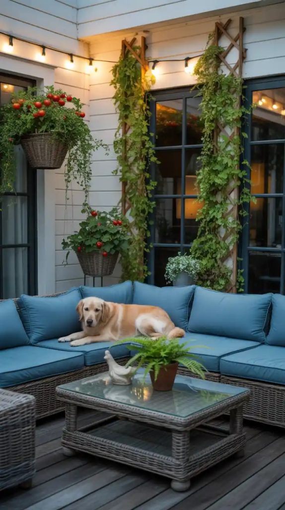 boho patio décor