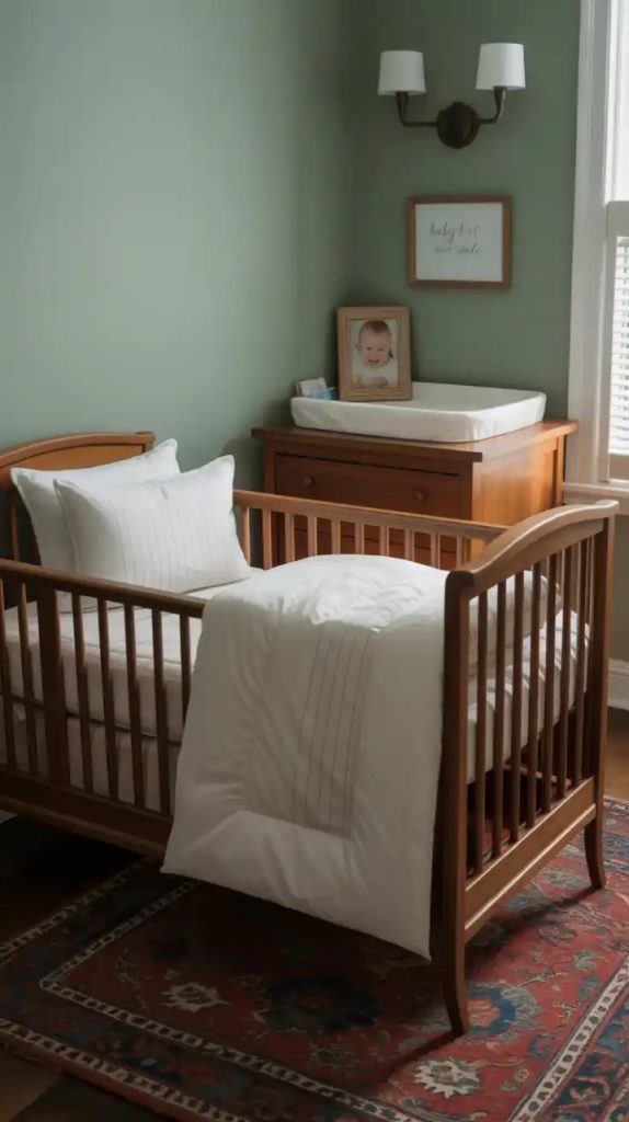 Neutral boho nursery color palette with earthy tones