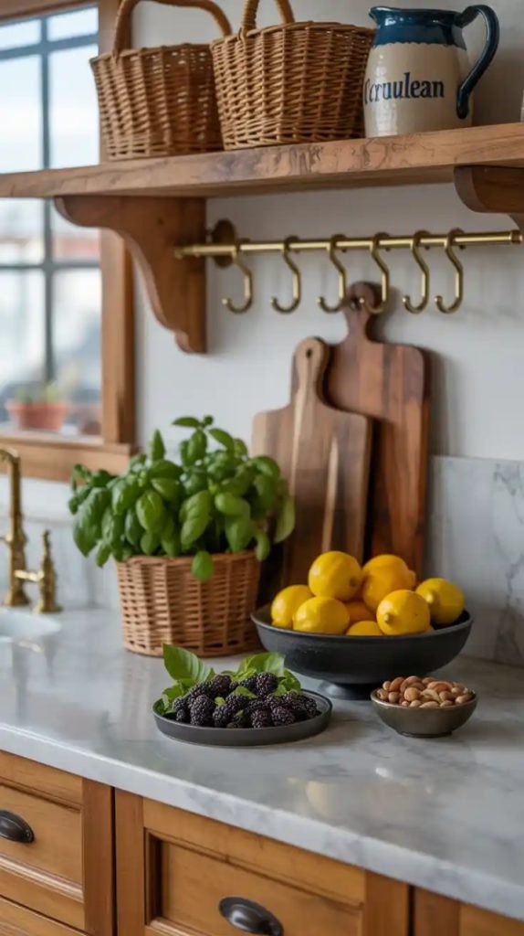 Glass jars filled with pantry staples