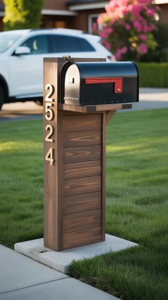 Mosaic tile mailbox with eclectic colors