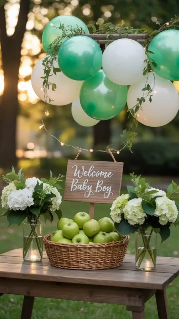 navy and mustard baby shower color palette