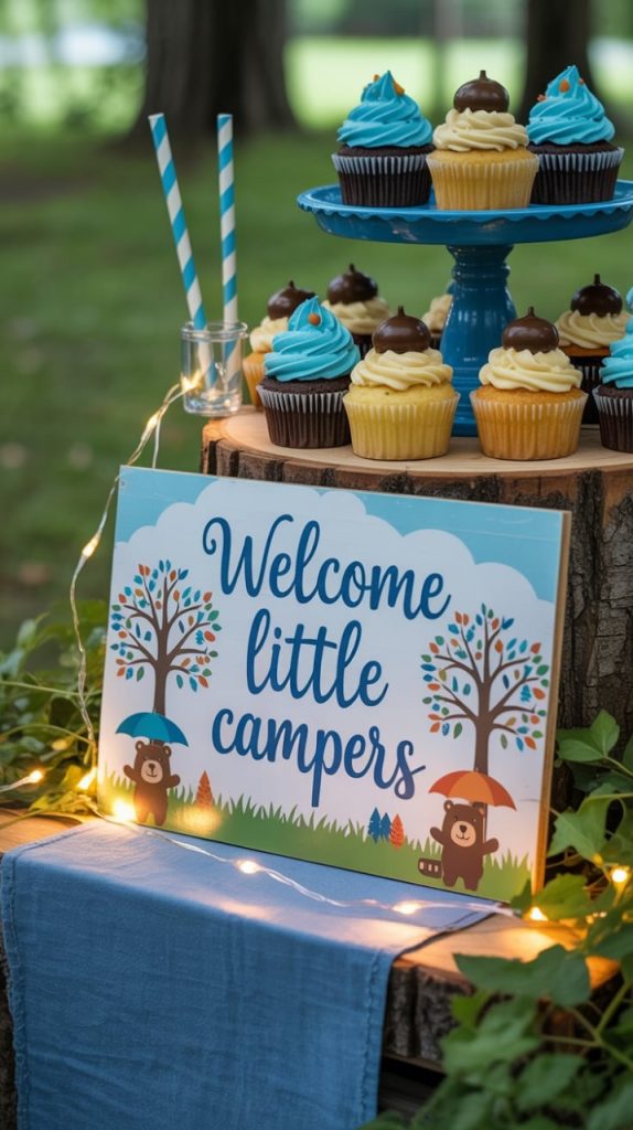 cozy baby shower décor