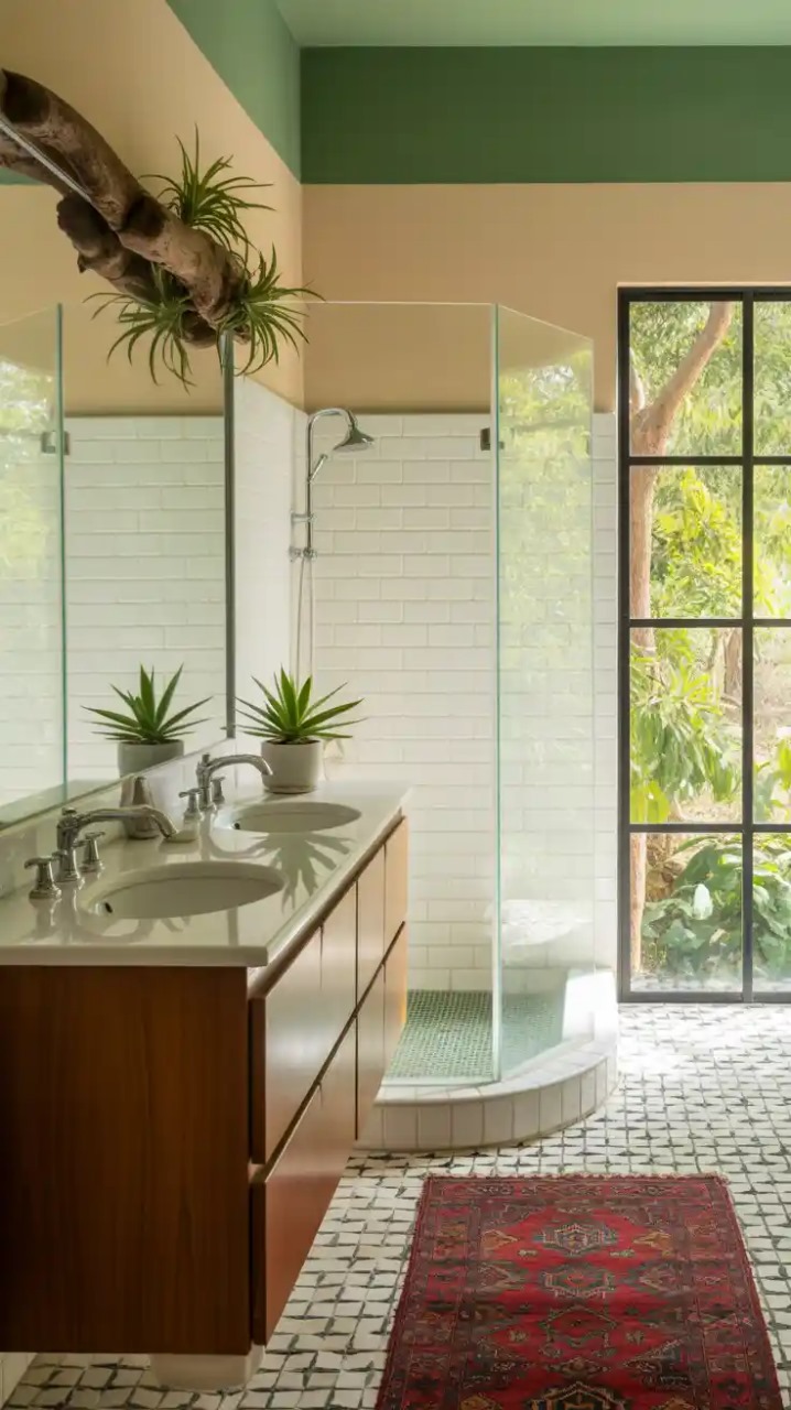 Pastel boho bathroom tile inspiration