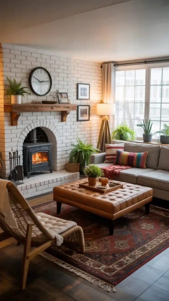 cozy fireplace design