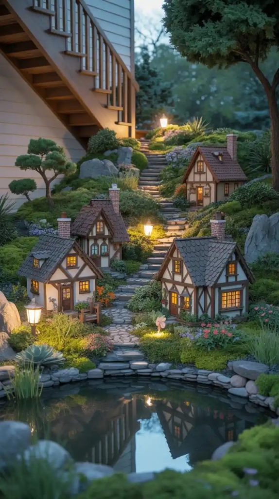 Boho-inspired greenery corner with rattan stands