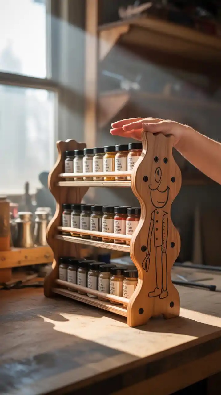 Stylish kitchen island with drawers and shelves