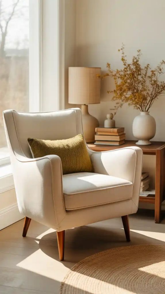 Neutral color palette for tiny bedroom