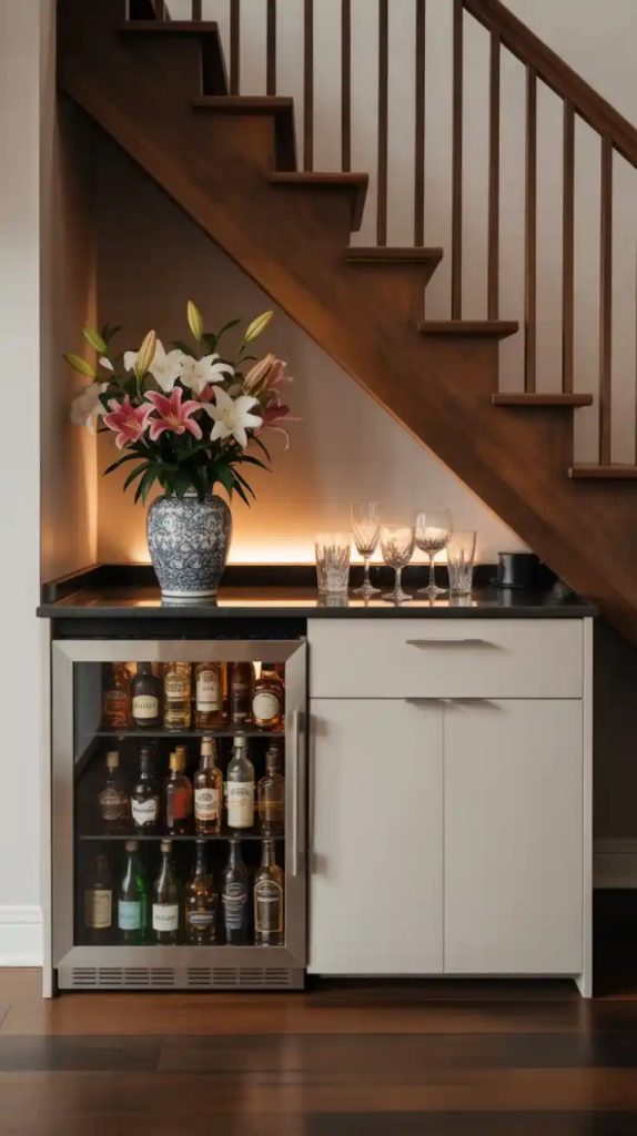 staircase coffee nook