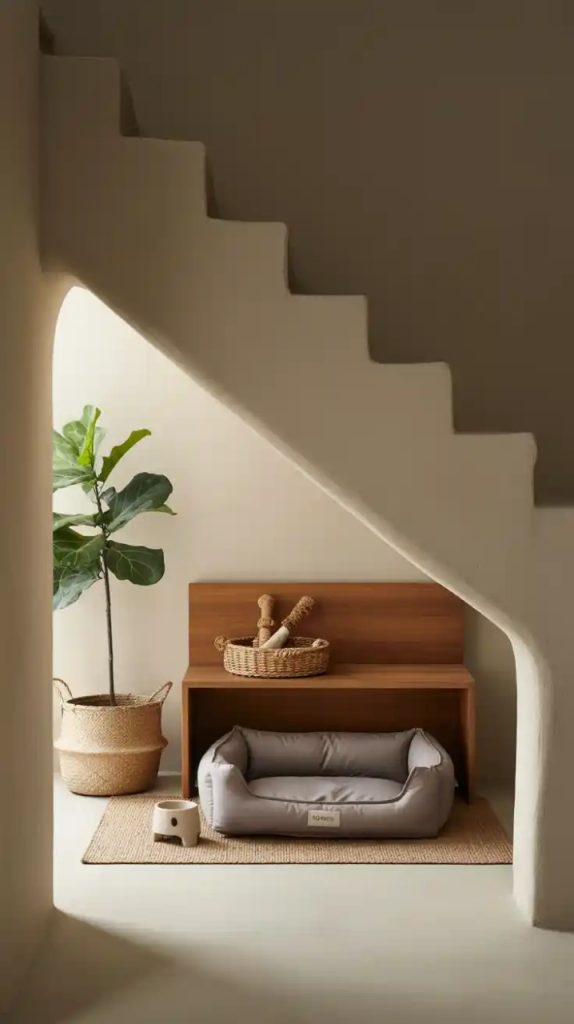 Glass-enclosed pet nook design for modern homes