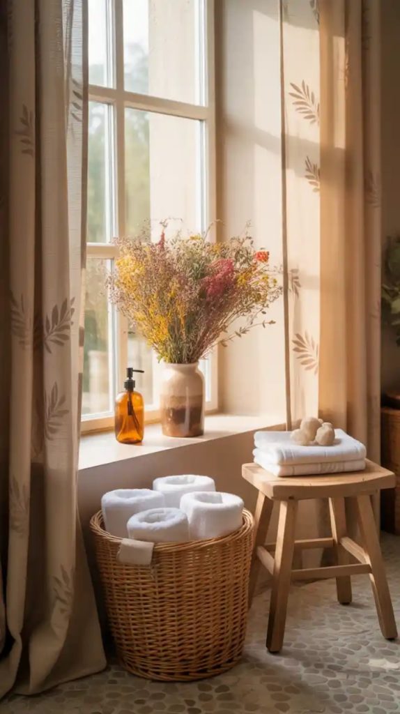 Backlit LED mirror in sleek guest bathroom