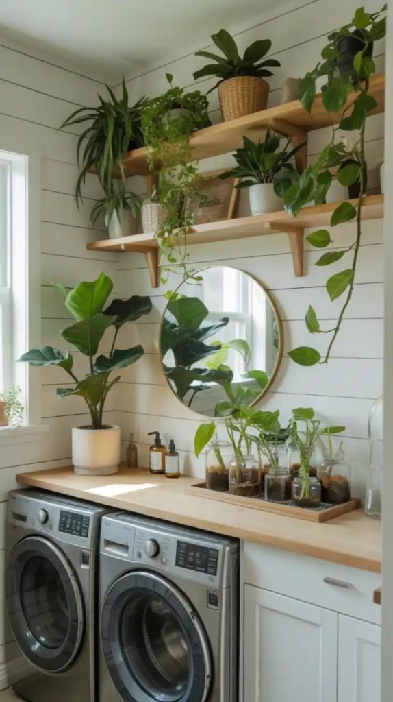 Chalkboard mural with laundry menu design