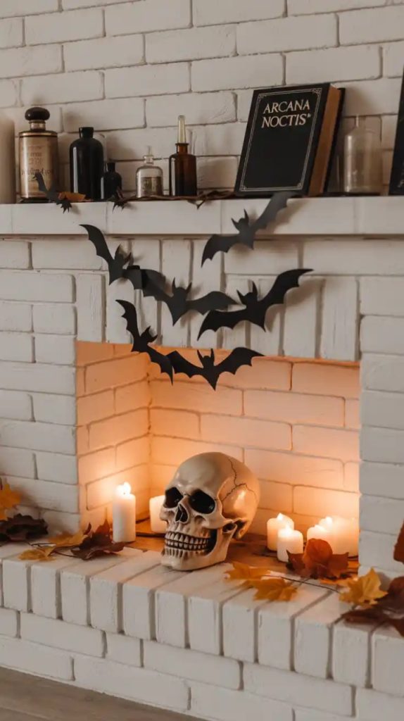 TV wall Halloween décor
