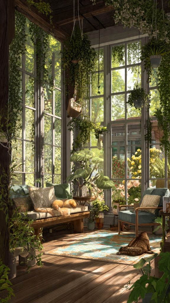 Sheer curtains with fringe for bohemian touch