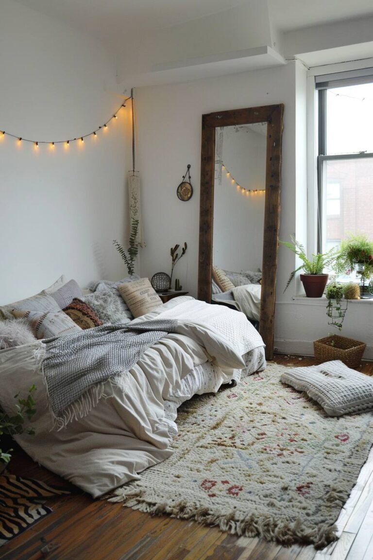 Fashion books stacked in a chic baddie bedroom design