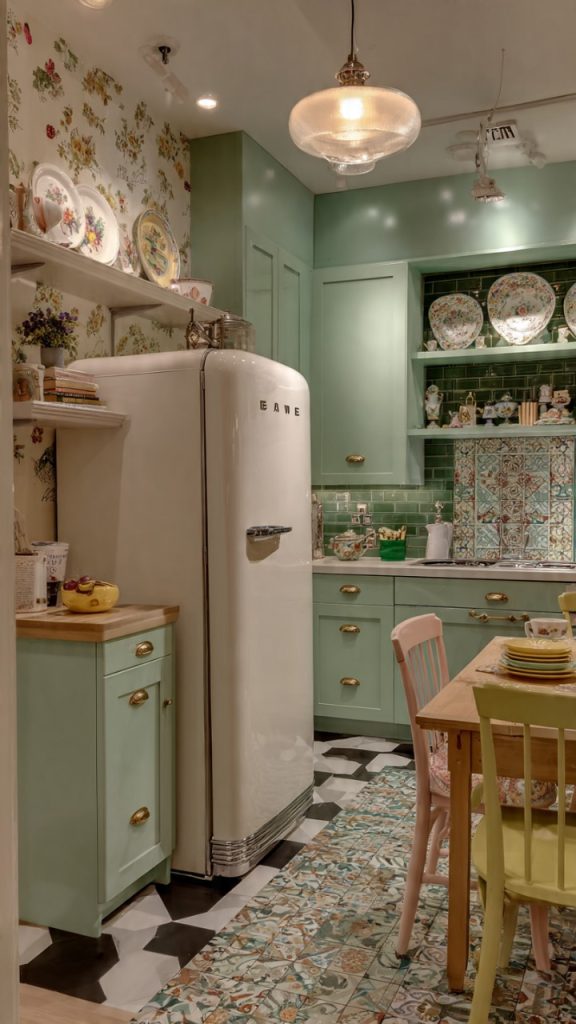 forest green cabinets with gold hardware