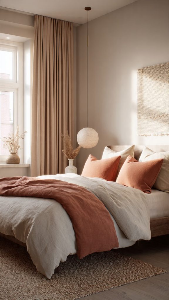 Japandi wall art with abstract minimal lines