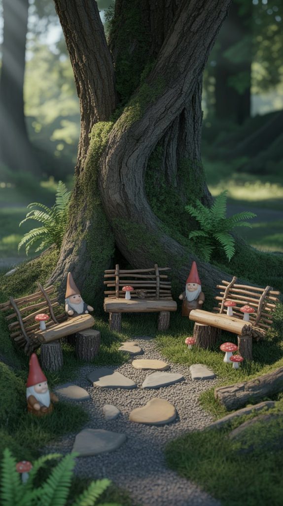 enchanted lantern fairy garden with moss