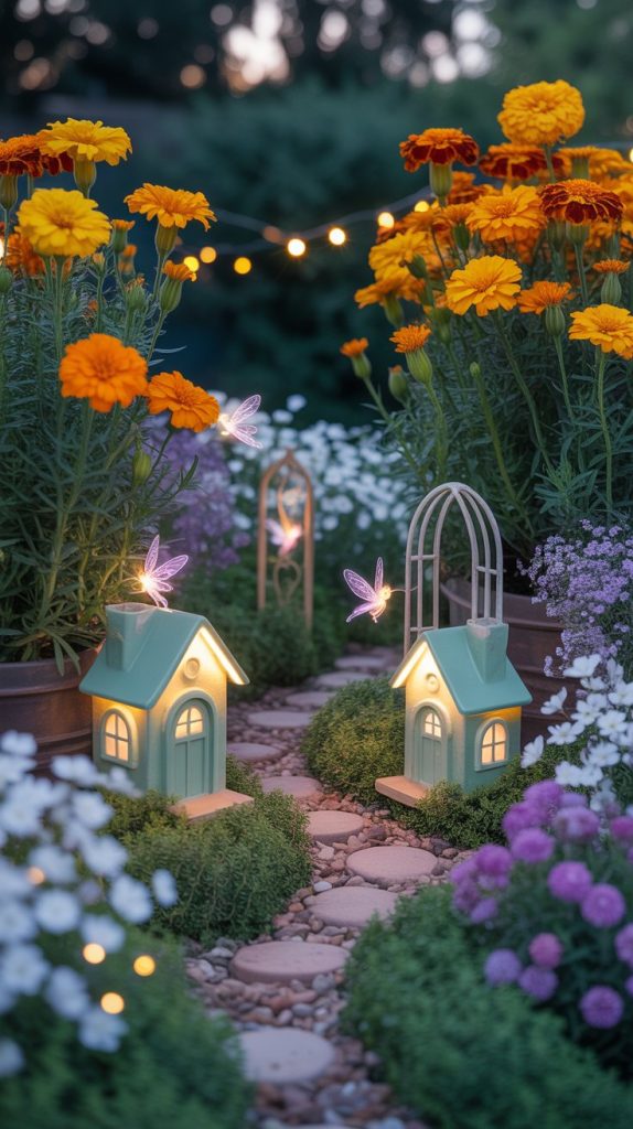 wheelbarrow fairy garden idea